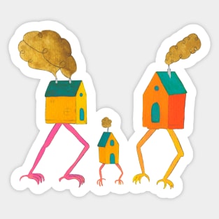 Baby Yaga and Family Sticker